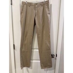 Ballin True Khaki Mens Tan Chino Pants Flat Front Straight Leg Size 32x32